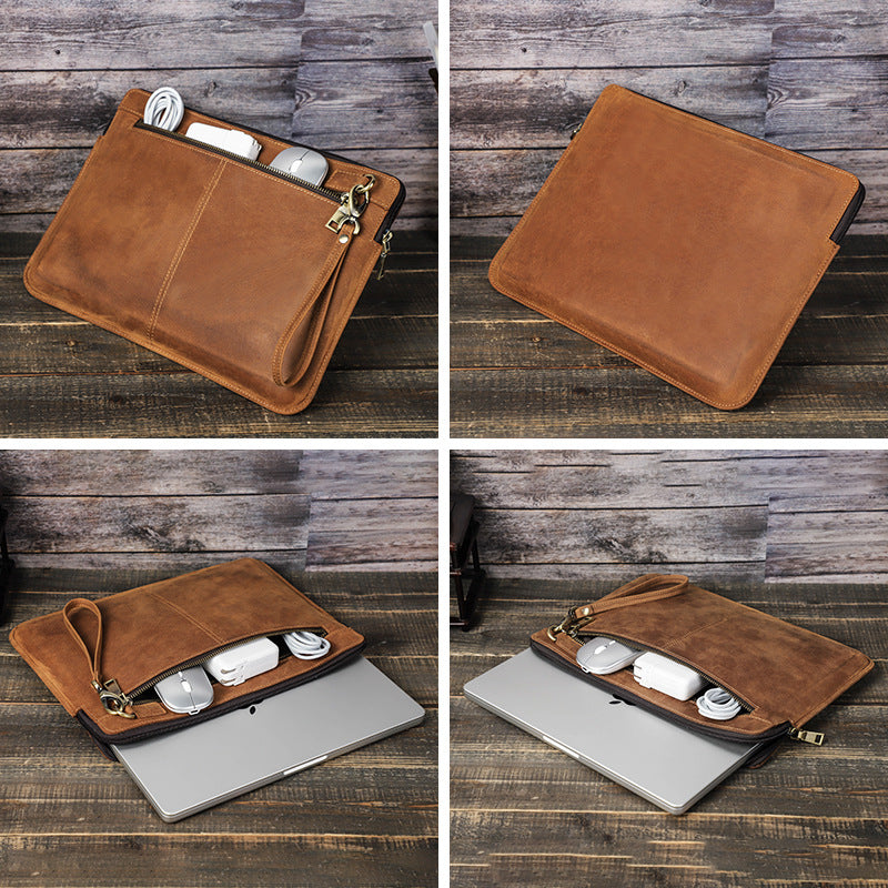 Suitable for the new macbookpro14 leather laptop cowhide inner case