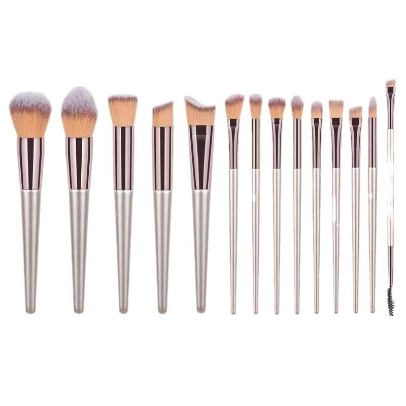 Makeup brush 14 Champagne gold lip brush Loose blush base brush udged eyeshadow brush Eyeliner eyebrow brush