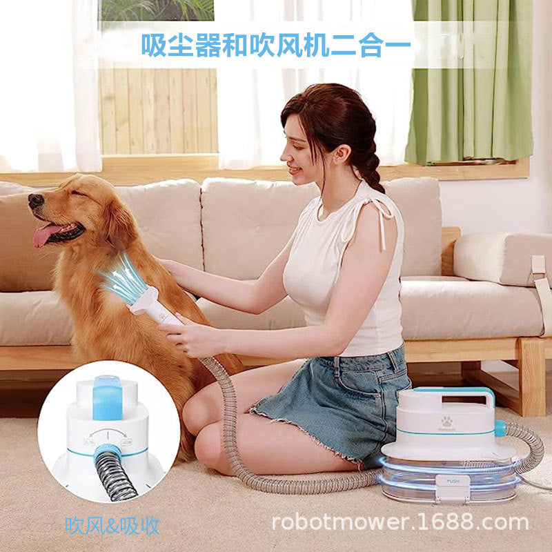 New multi-functional pet hair trimmer Dog cat 6 in 1 vacuum vacuum trim shaving machine