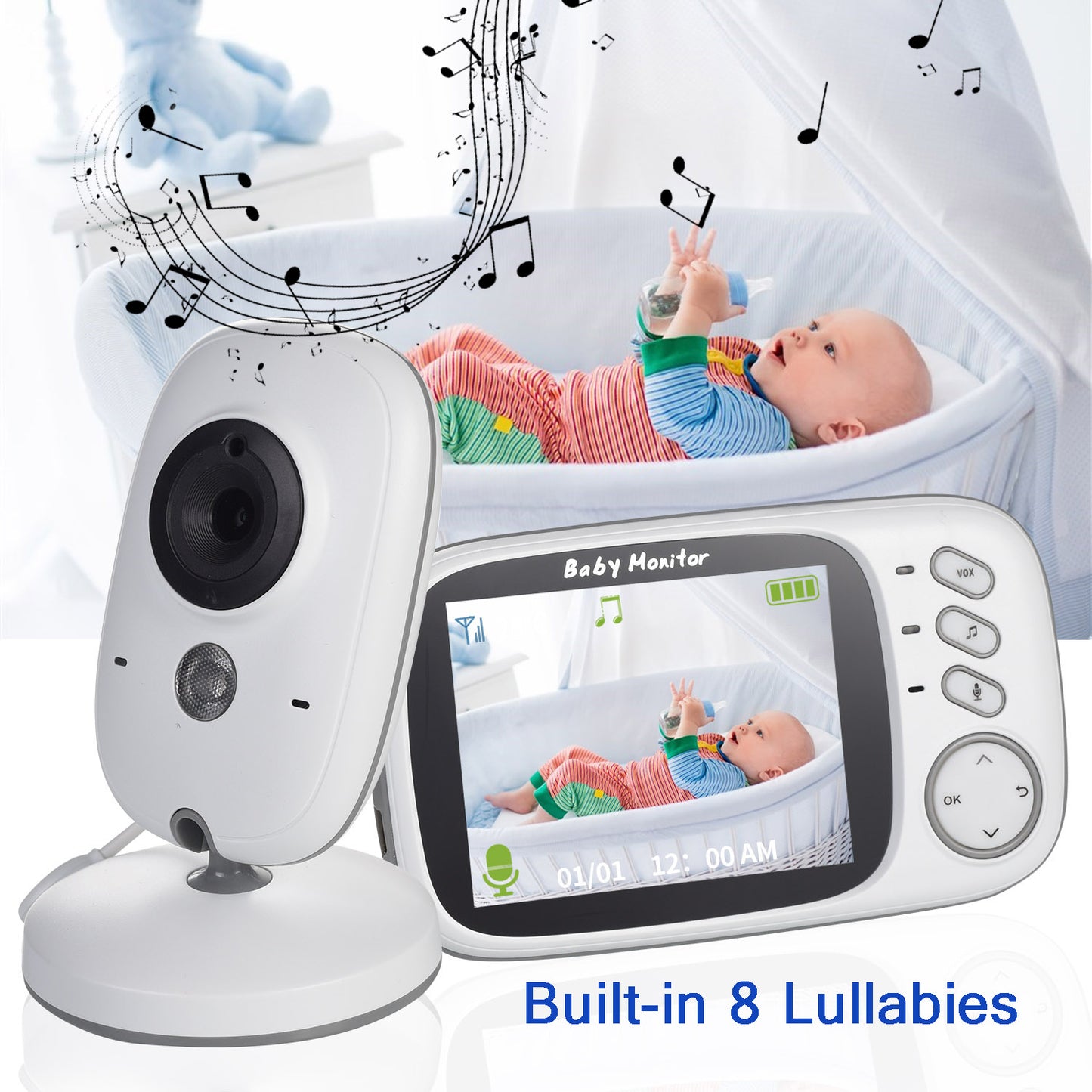 vb603 Wireless Camera 3.2 "Digital baby caregiver Baby Monitor Baby