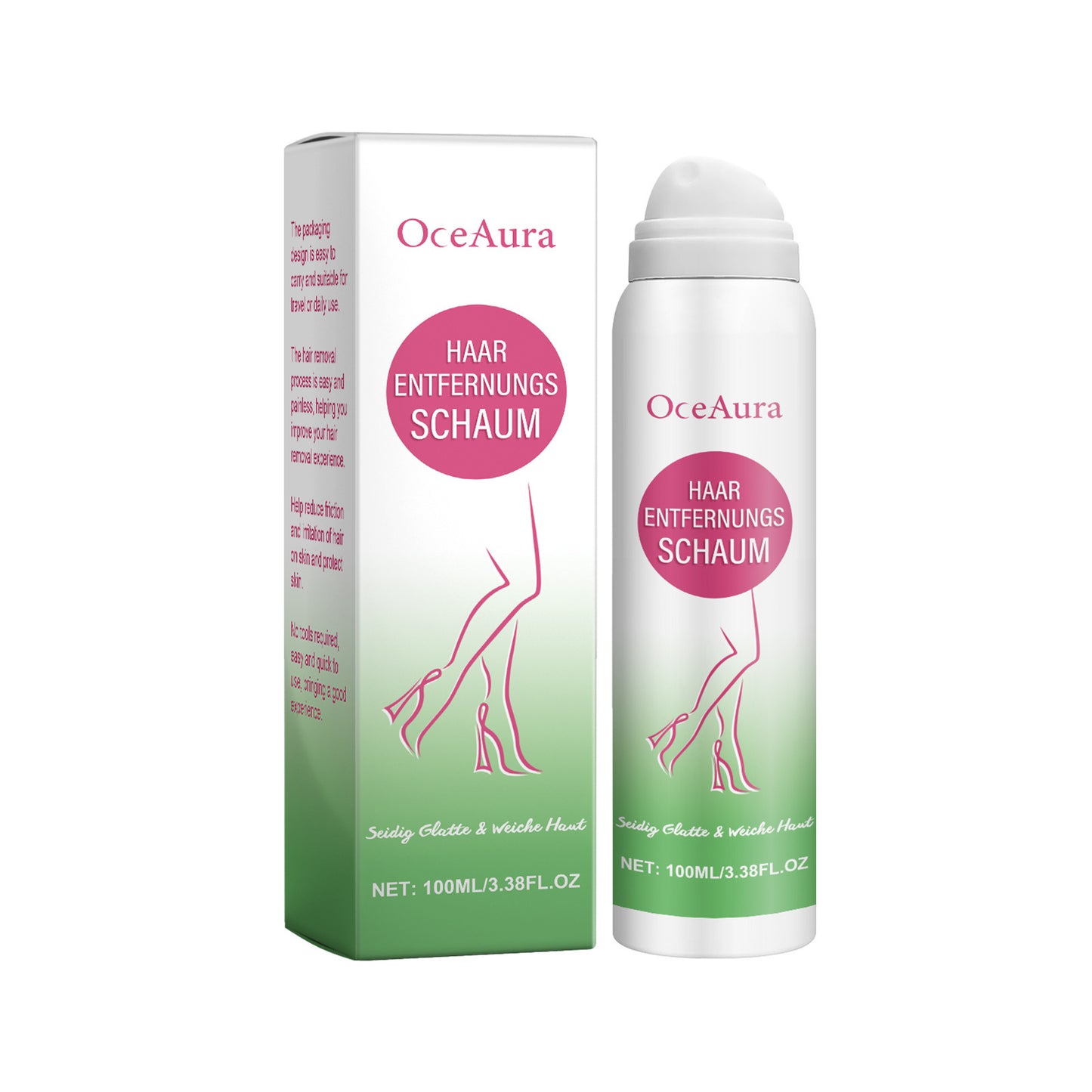 OceAura Hair Removal Spray Gentle Hair removal Non-irritating underarm Leg hair Hand hair Skin Deep cleansing spray