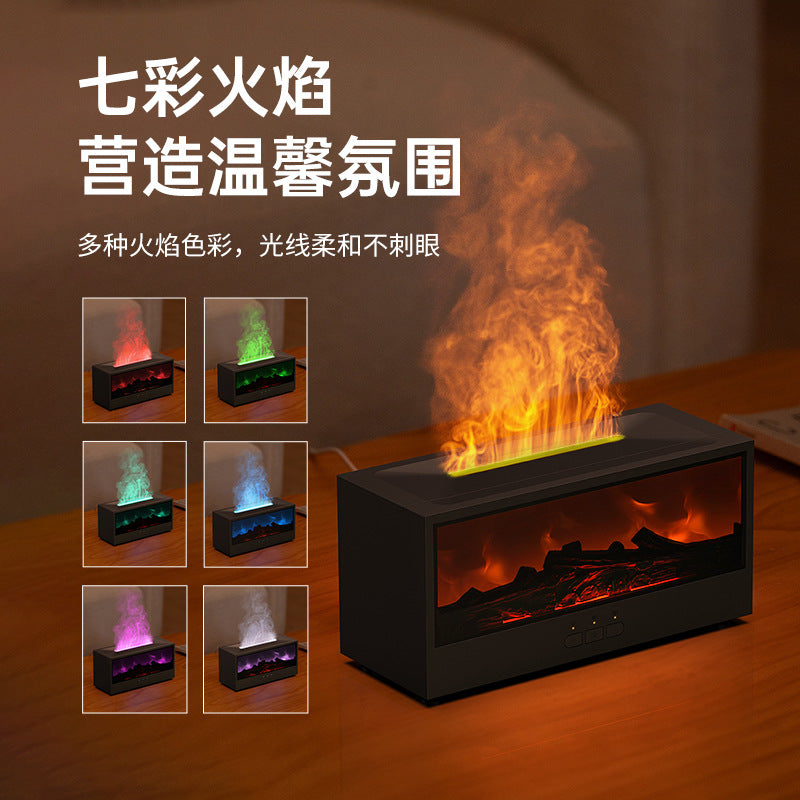 New 3D simulation fireplace Flame Diffuser Large spray home desktop simulation chal fireplace humidifier