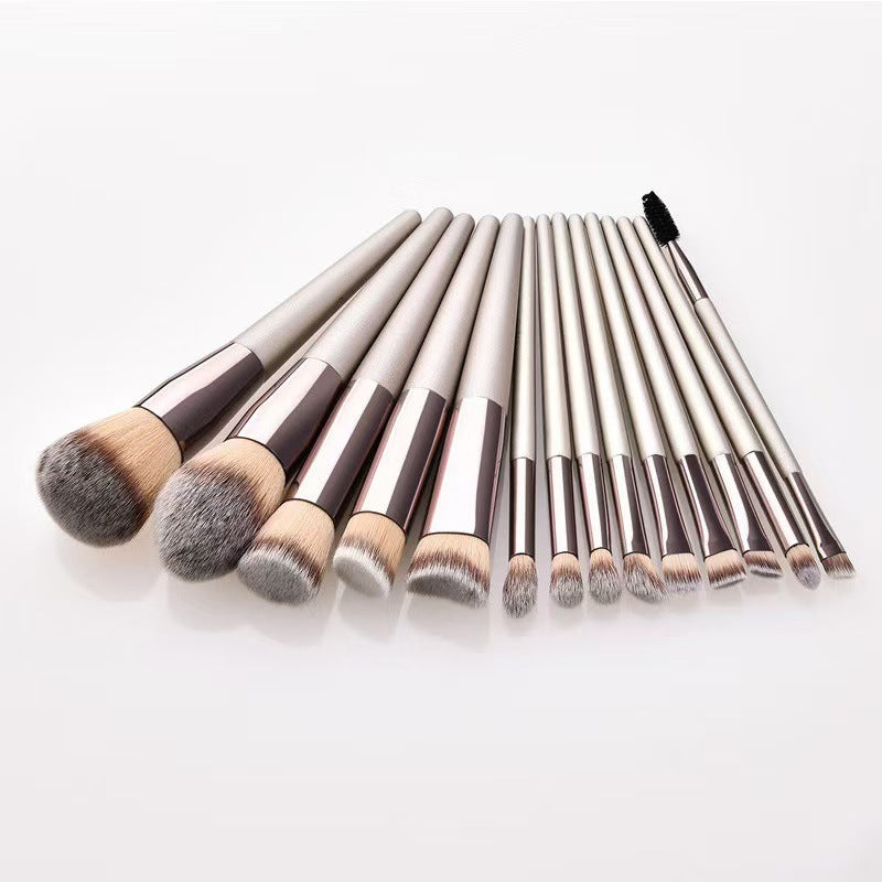 Makeup brush 14 Champagne gold lip brush Loose blush base brush udged eyeshadow brush Eyeliner eyebrow brush