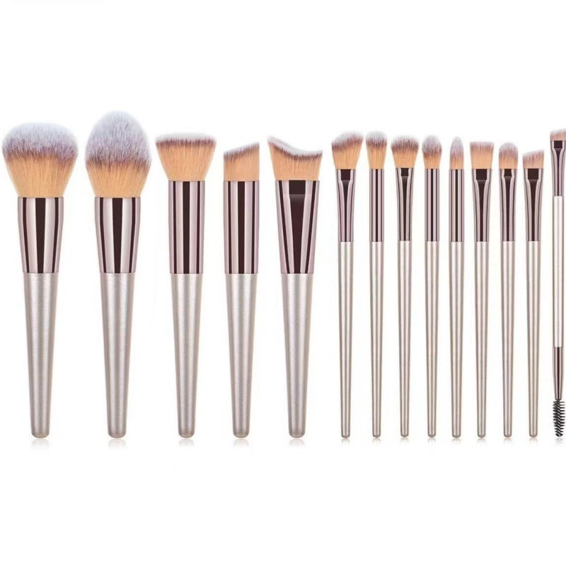 Makeup brush 14 Champagne gold lip brush Loose blush base brush udged eyeshadow brush Eyeliner eyebrow brush