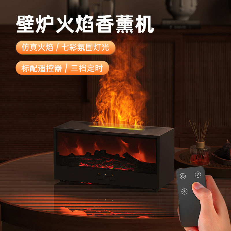 New 3D simulation fireplace Flame Diffuser Large spray home desktop simulation chal fireplace humidifier