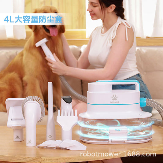 New multi-functional pet hair trimmer Dog cat 6 in 1 vacuum vacuum trim shaving machine