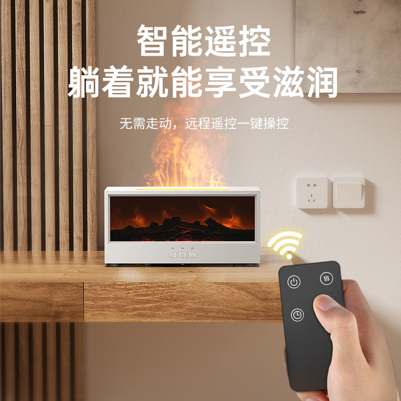 New 3D simulation fireplace Flame Diffuser Large spray home desktop simulation chal fireplace humidifier