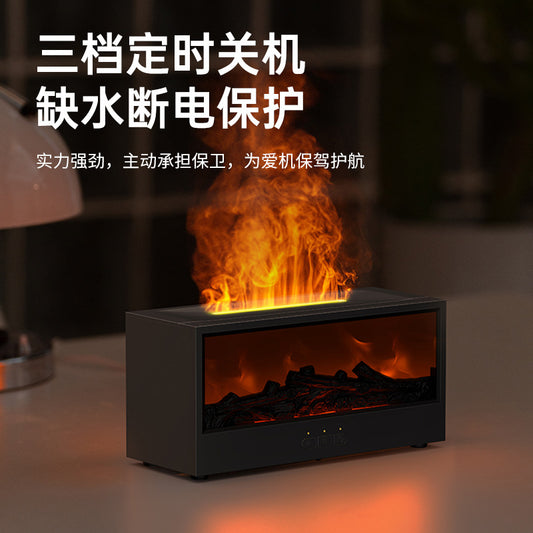 New 3D simulation fireplace Flame Diffuser Large spray home desktop simulation chal fireplace humidifier