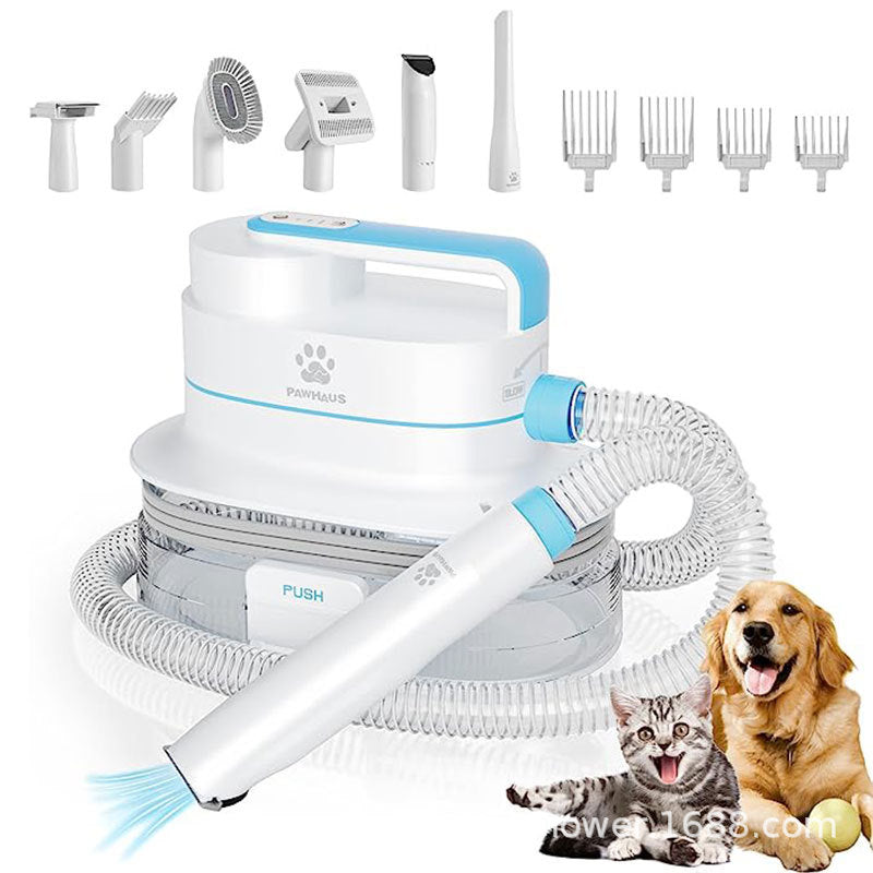 New multi-functional pet hair trimmer Dog cat 6 in 1 vacuum vacuum trim shaving machine